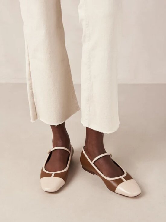 ALOHAS Shoes - alohas Agate Retro Tan Ballet Flats, Size 39, US 8